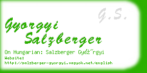 gyorgyi salzberger business card
